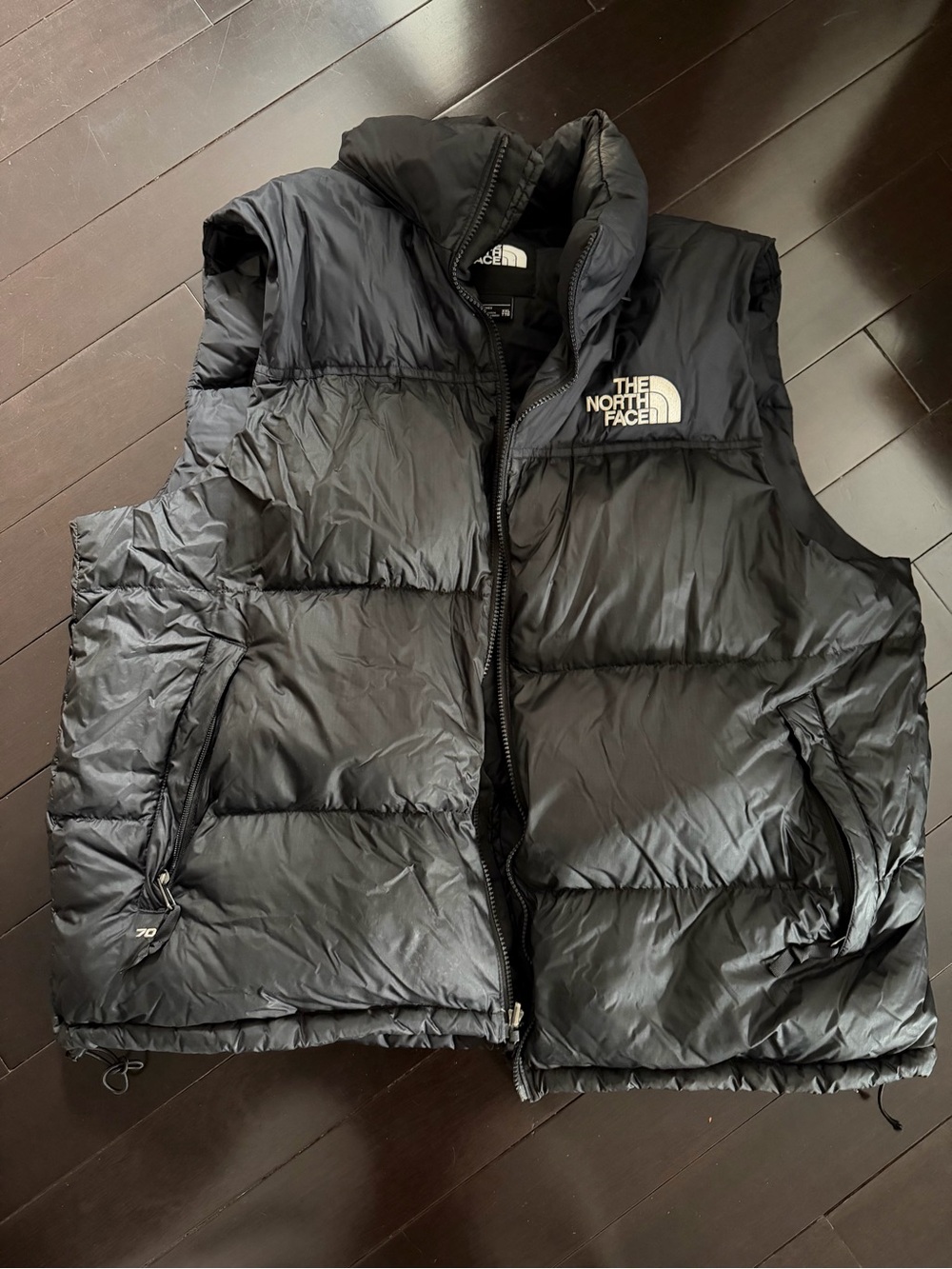 The North Face Black Puffer Vest with Logo